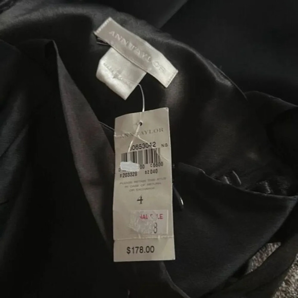 Ann Taylor Fit and Flare Black Formal Dress Size 4 - Picture 3 of 6